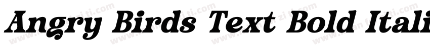Angry Birds Text Bold Italic字体转换